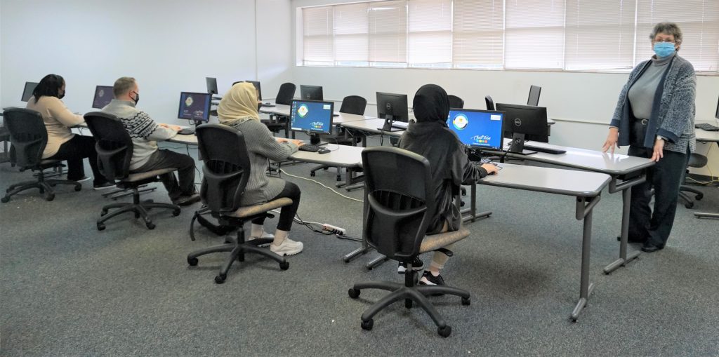 Students in a classroom