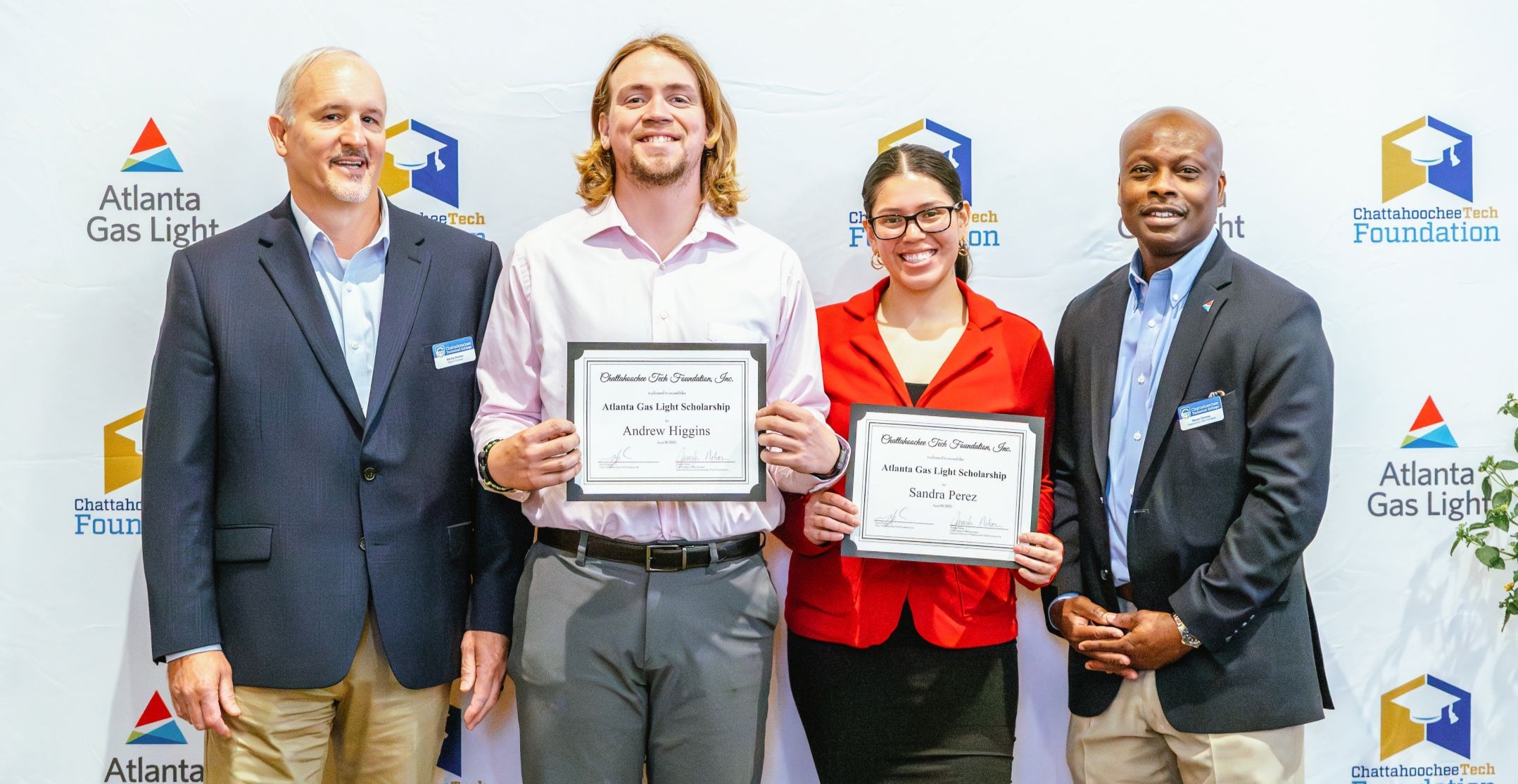 Atlanta Gas Light Scholarship Recipients and two Board Members