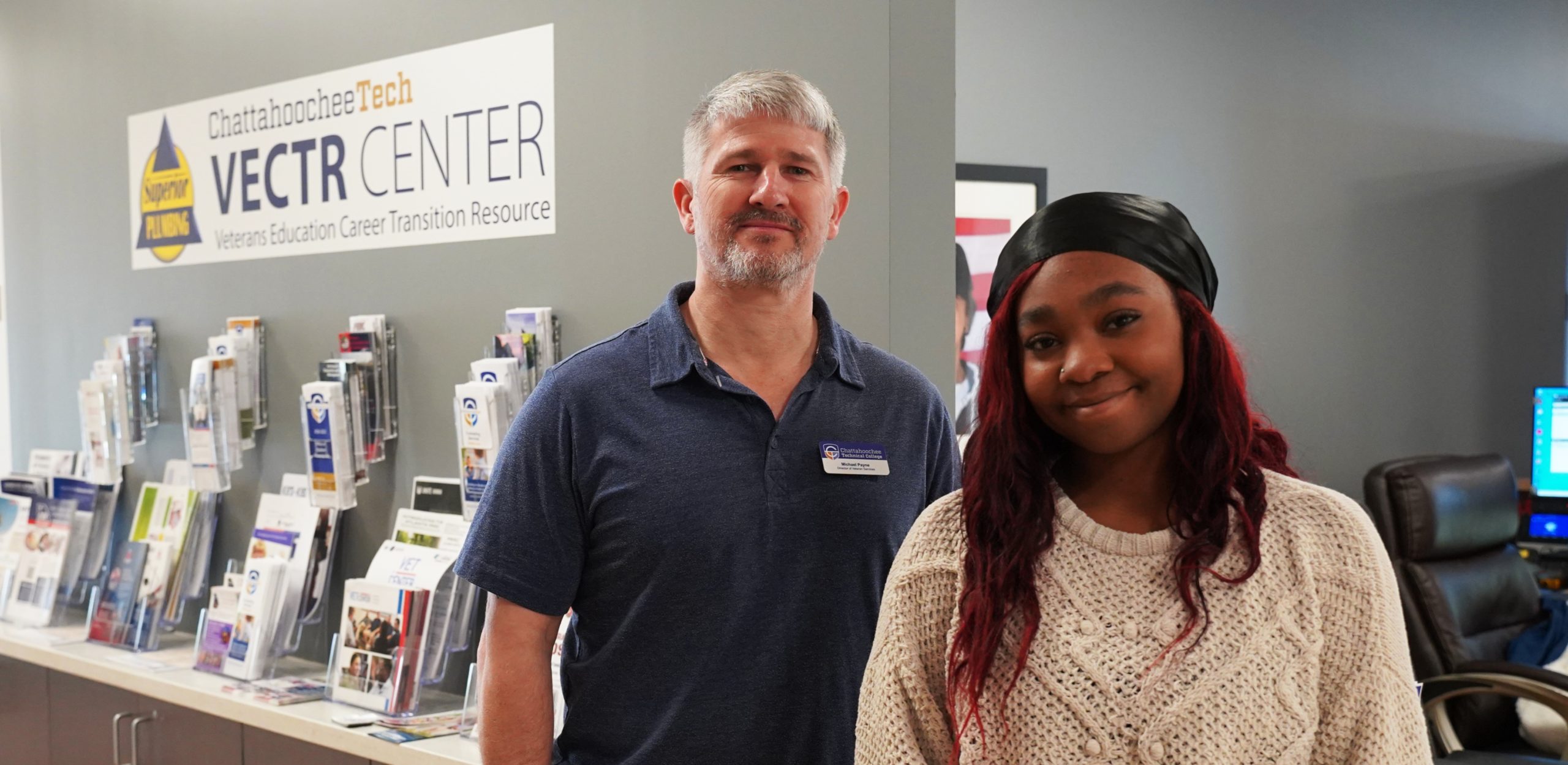 Michael Payne and Wynter Brown at Chatt Tech VECTR Center