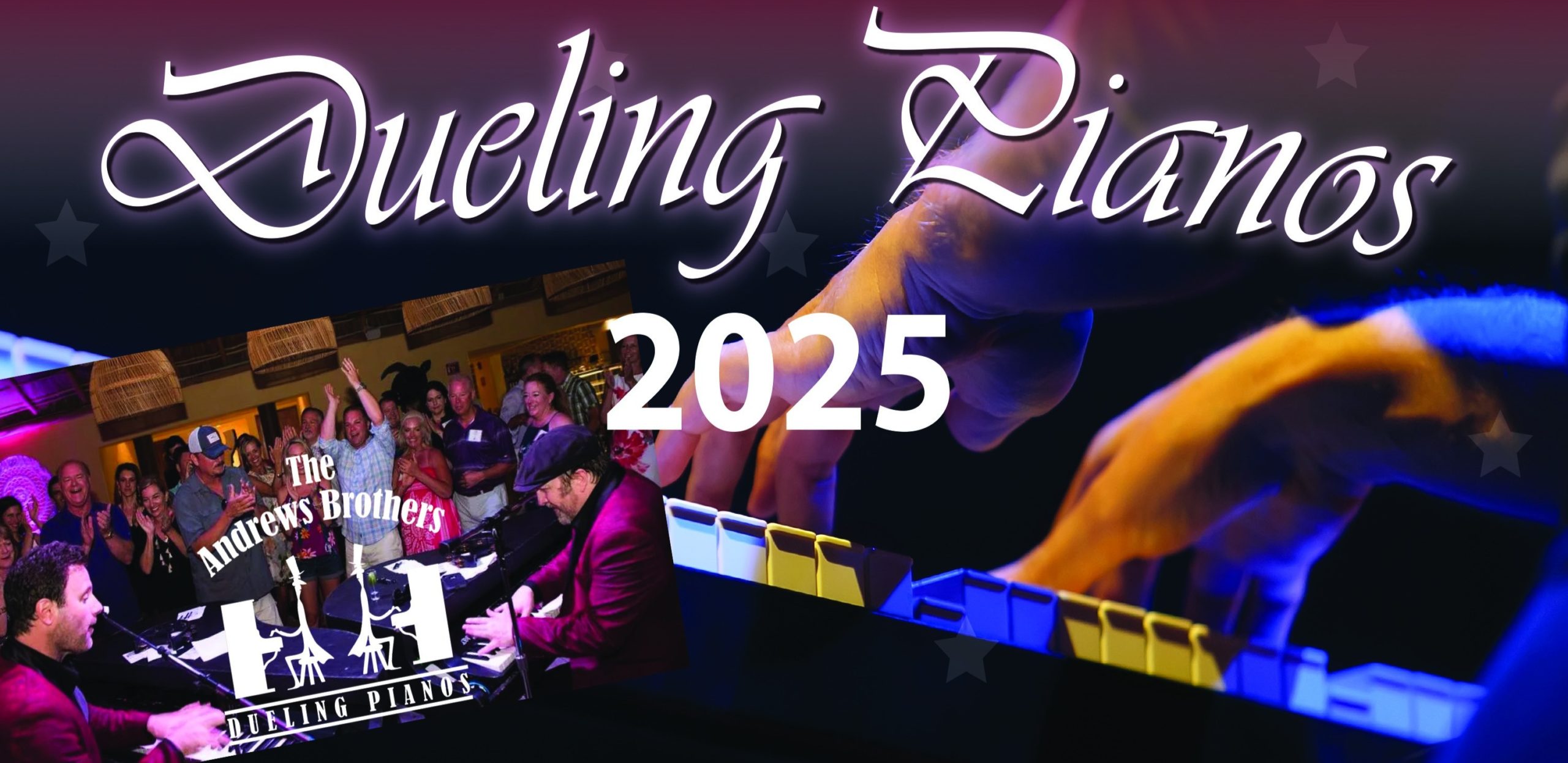 Dueling Pianos Event image with Entertainer Playing Piano